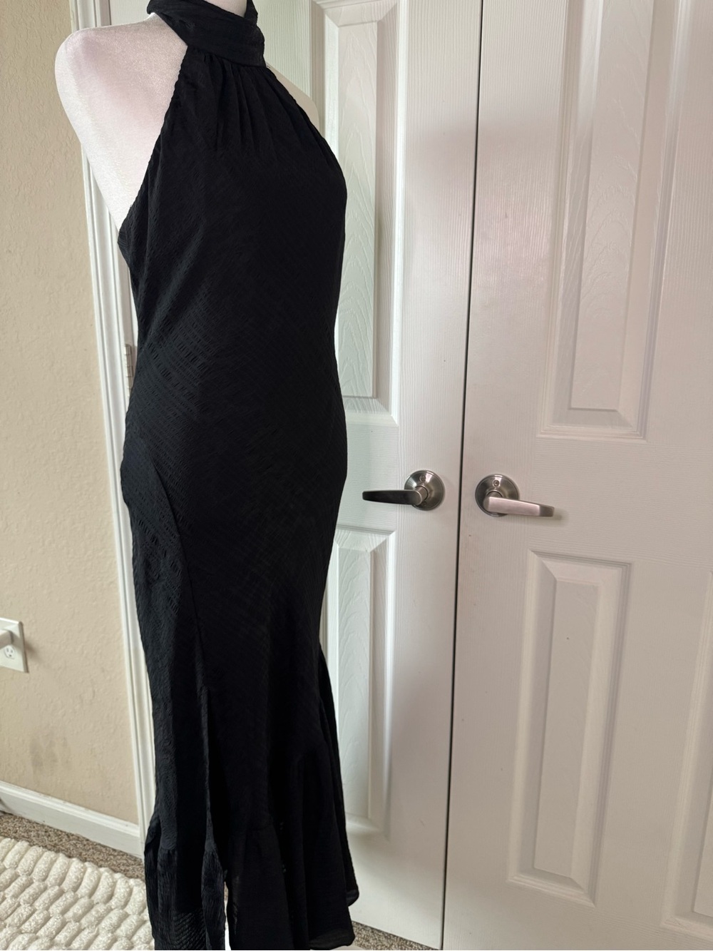 Astr The Label Black Halter Maxi Dress Size M Backless Elegant Evening Gown - Picture 6 of 11